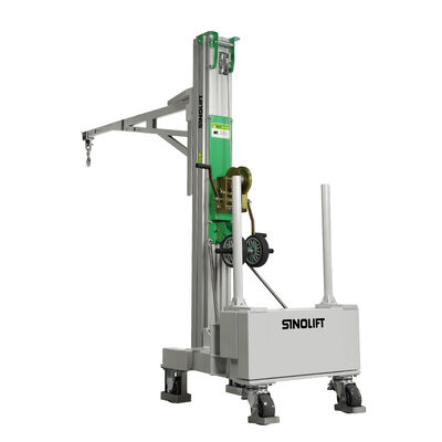 BS01 밸런스드 카운터웨이트 수동 핸드 윈치 크레인 150kg, 카운터웨이트 및 스위블 후크가 있는 모바일 플로어 크레인, 창고 작업장 건설용